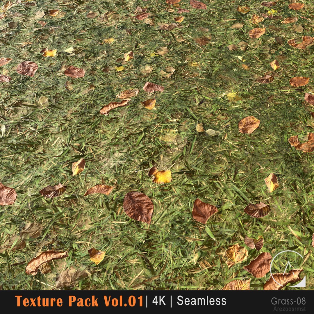 Grass Texture Pack 3D Model – 10 Types of PBR Seamless Textures, 4K - View 18