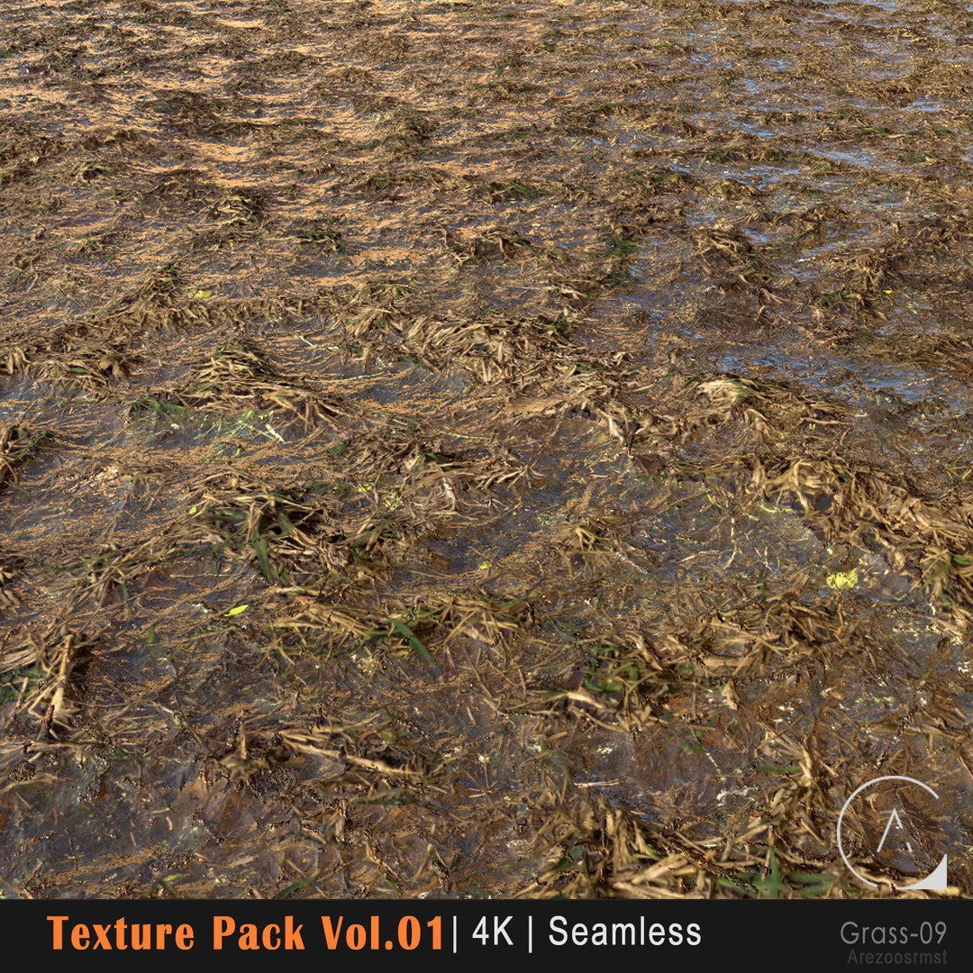 Grass Texture Pack 3D Model – 10 Types of PBR Seamless Textures, 4K - View 20