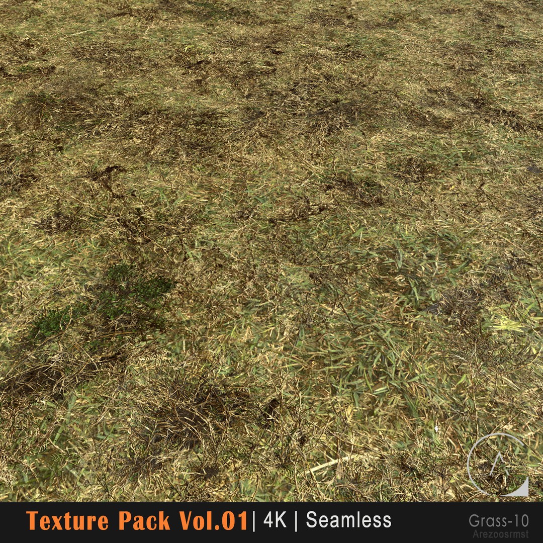 Grass Texture Pack 3D Model – 10 Types of PBR Seamless Textures, 4K - View 22