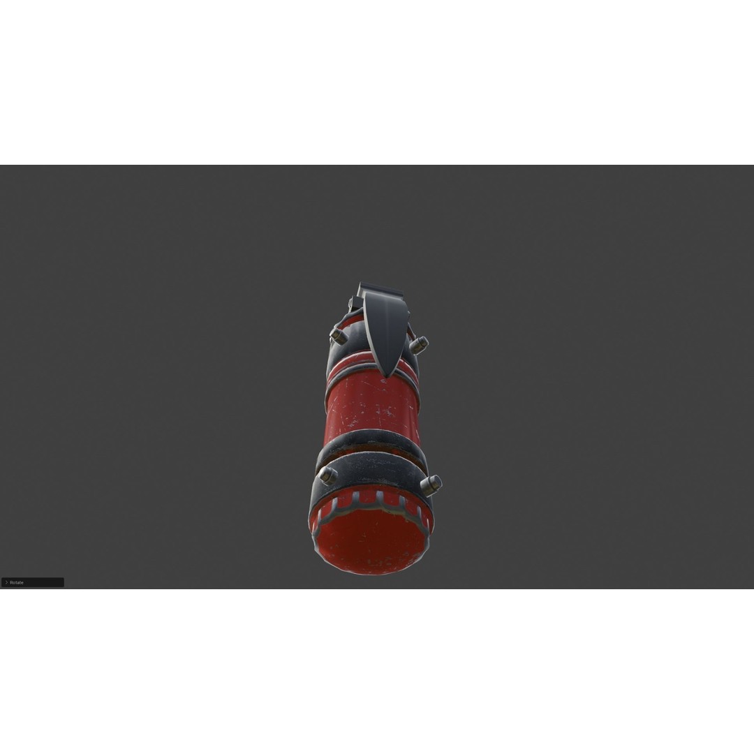 Smoke Grenade 3D Model – Realistic Game Asset, PBR Textures, FBX - View 10