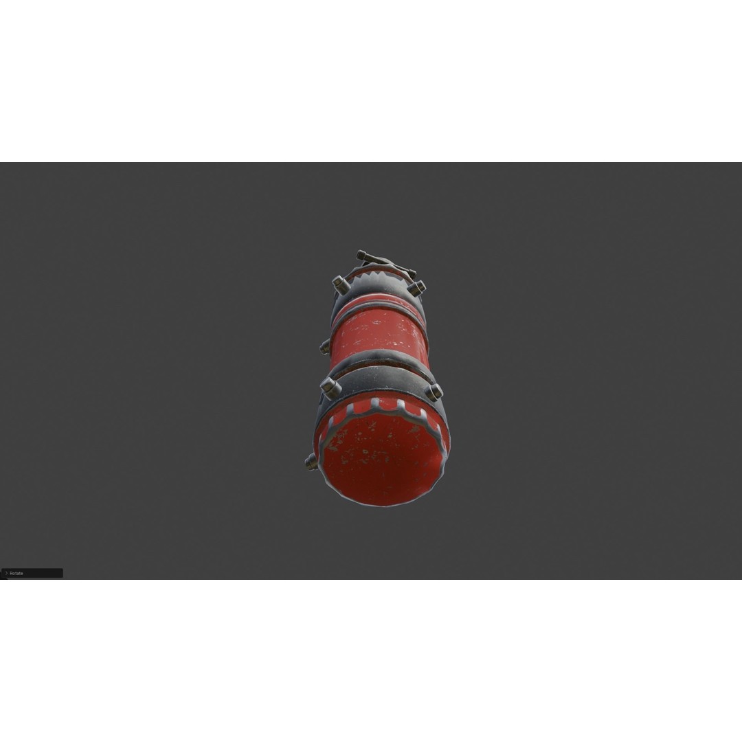 Smoke Grenade 3D Model – Realistic Game Asset, PBR Textures, FBX - View 11