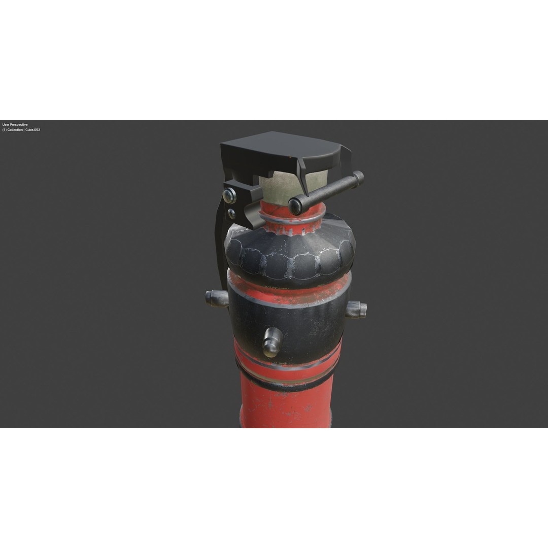 Smoke Grenade 3D Model – Realistic Game Asset, PBR Textures, FBX - View 12