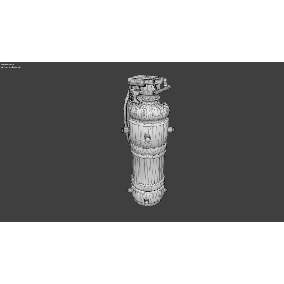 Smoke Grenade 3D Model – Realistic Game Asset, PBR Textures, FBX - View 14