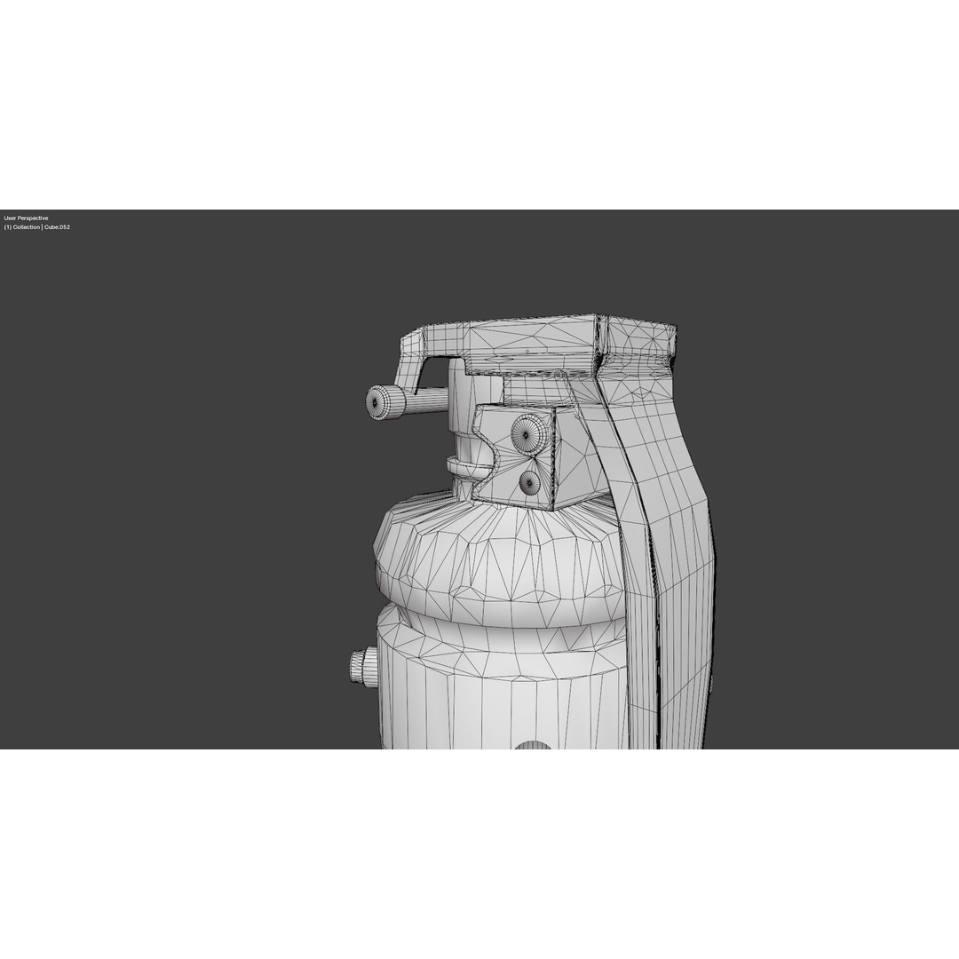 Smoke Grenade 3D Model – Realistic Game Asset, PBR Textures, FBX - View 19