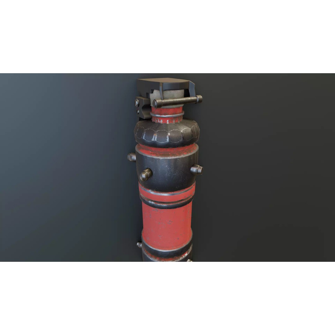 Smoke Grenade 3D Model – Realistic Game Asset, PBR Textures, FBX - View 2