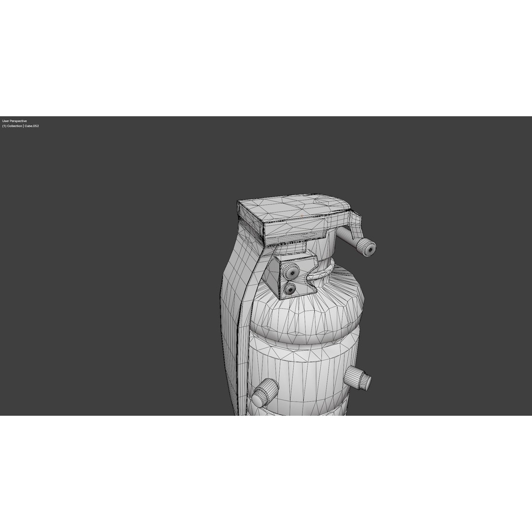 Smoke Grenade 3D Model – Realistic Game Asset, PBR Textures, FBX - View 22