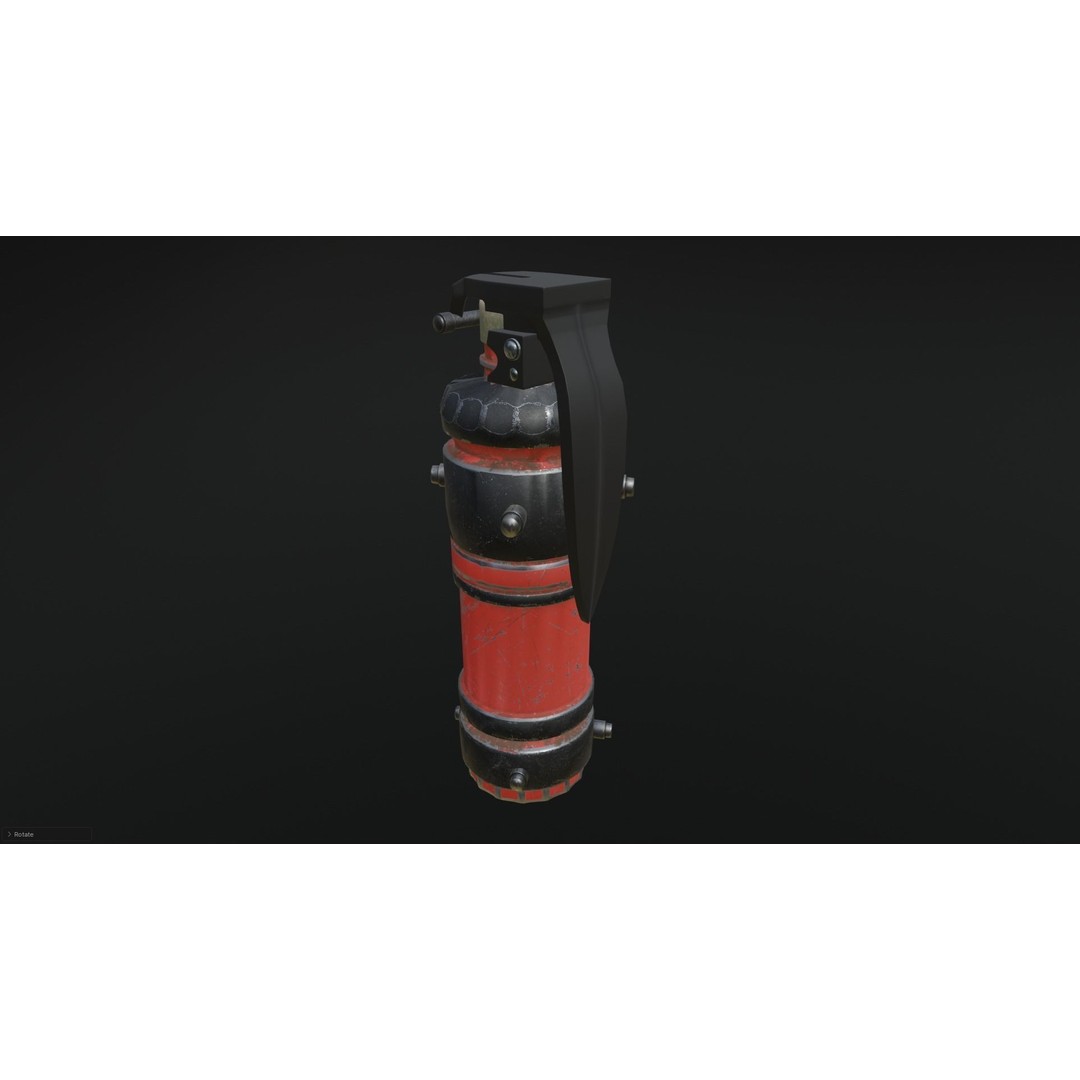Smoke Grenade 3D Model – Realistic Game Asset, PBR Textures, FBX - View 5