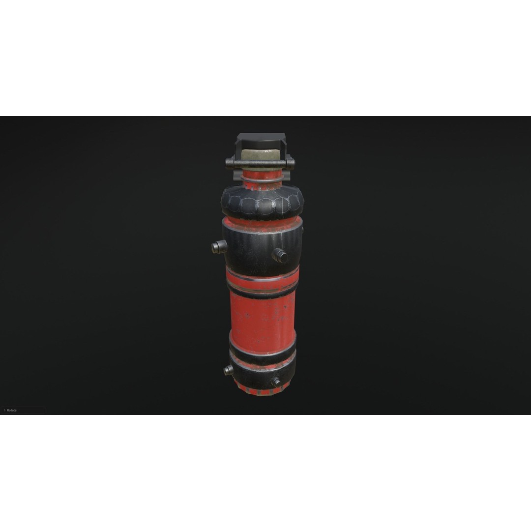 Smoke Grenade 3D Model – Realistic Game Asset, PBR Textures, FBX - View 7