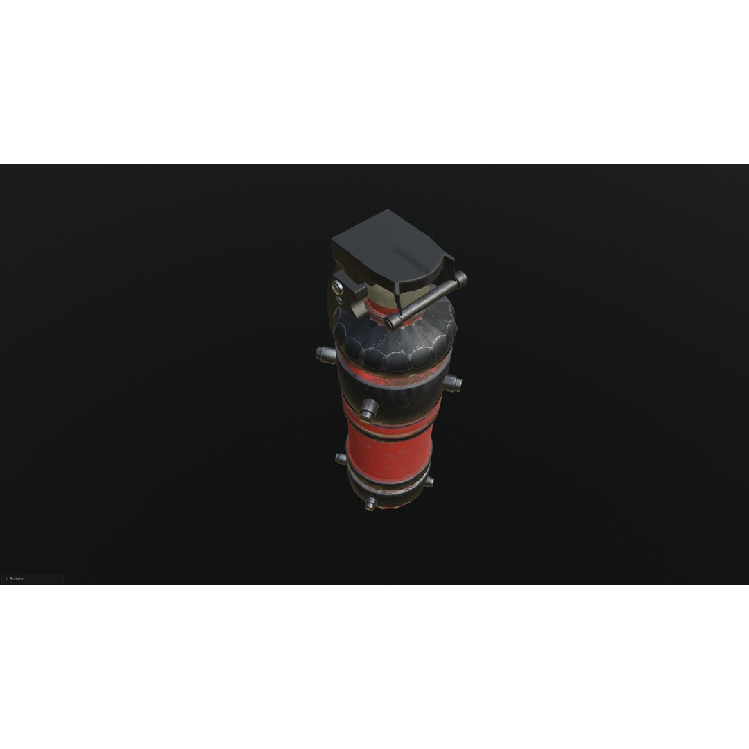 Smoke Grenade 3D Model – Realistic Game Asset, PBR Textures, FBX - View 9