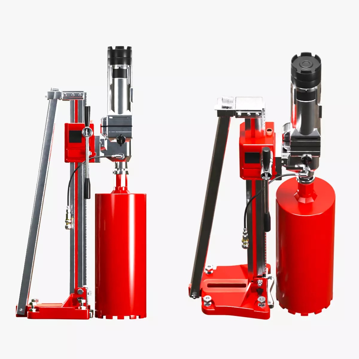 Concrete Diamond Core Cutting Drill Machine - Game-Ready 3D Model - View 3