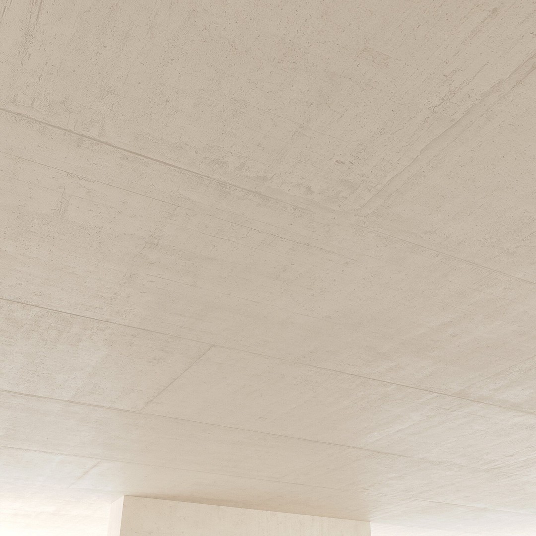Concrete Ceiling 3D Model – PBR Architectural Texture, FBX, OBJ - View 6