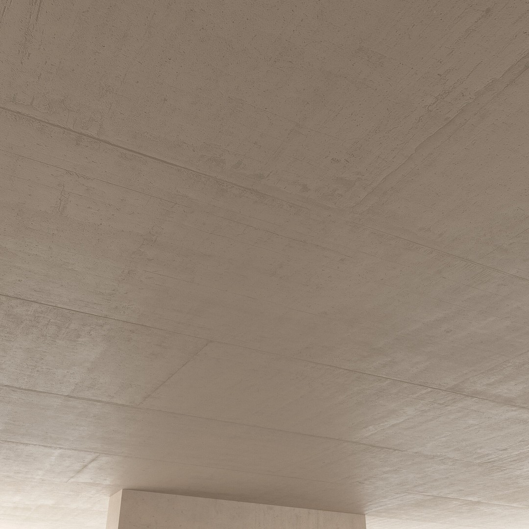 Concrete Ceiling 3D Model – PBR Architectural Texture, FBX, OBJ - View 7