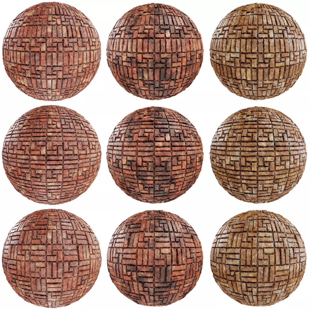 Brick Wall Texture Collection 3D Model – 8K PBR Textures for Archviz - View 2