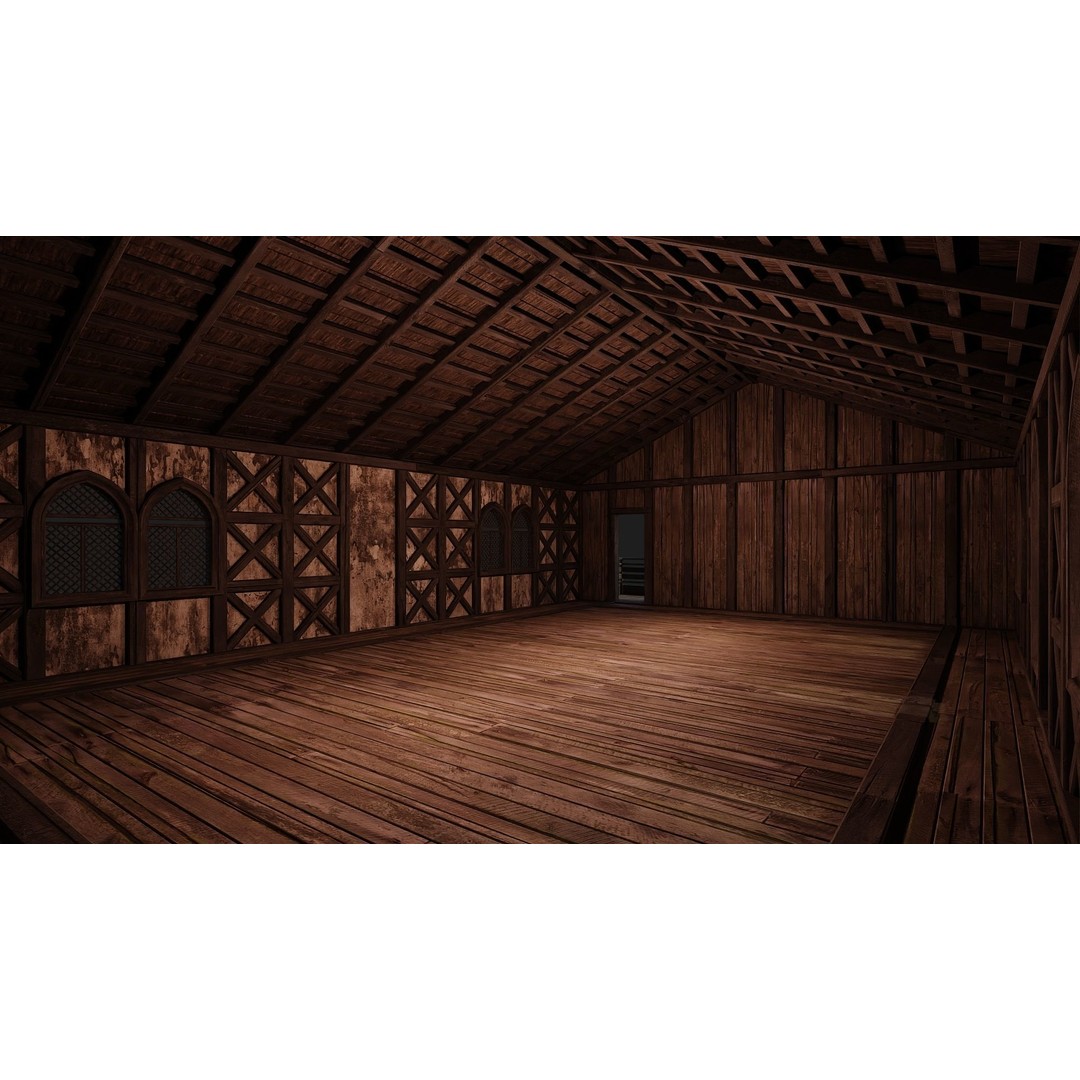 Old Medieval House 3D Model – Low Poly Game Ready with 4K Textures - View 8