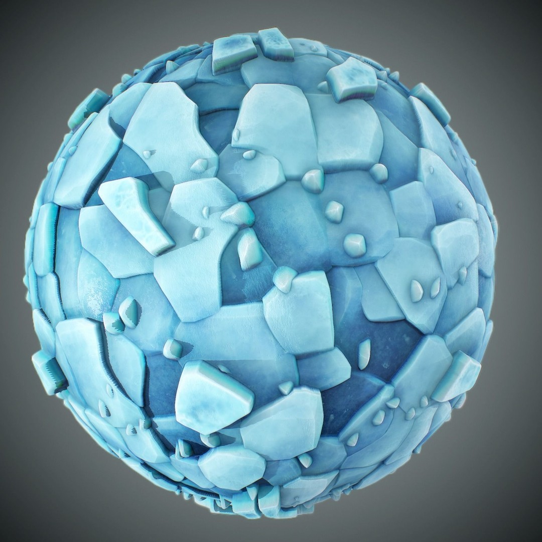 IceLand 3D Model – Stylized PBR Materials for Natural Textures