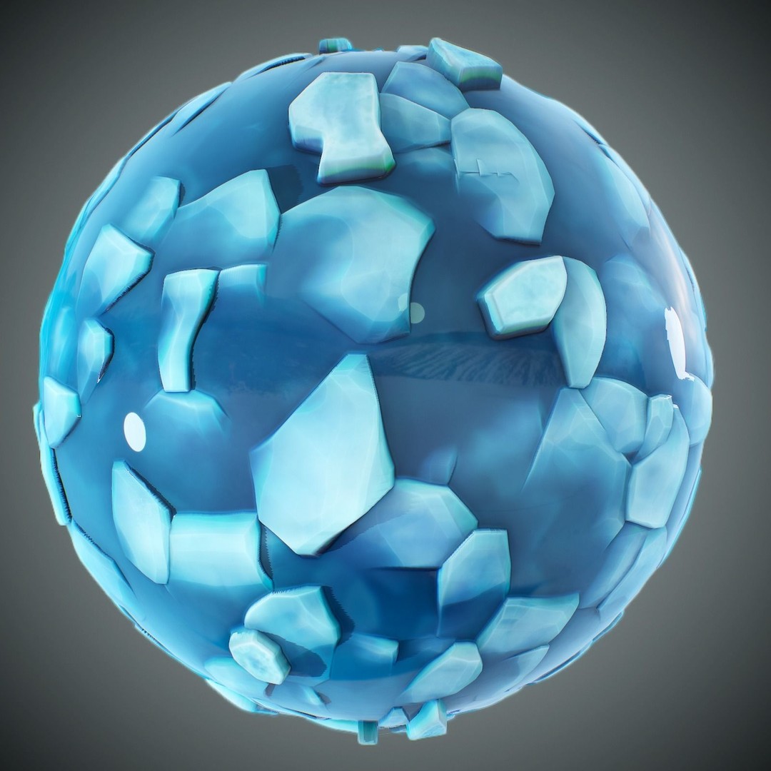 IceLand 3D Model – Stylized PBR Materials for Natural Textures - View 8