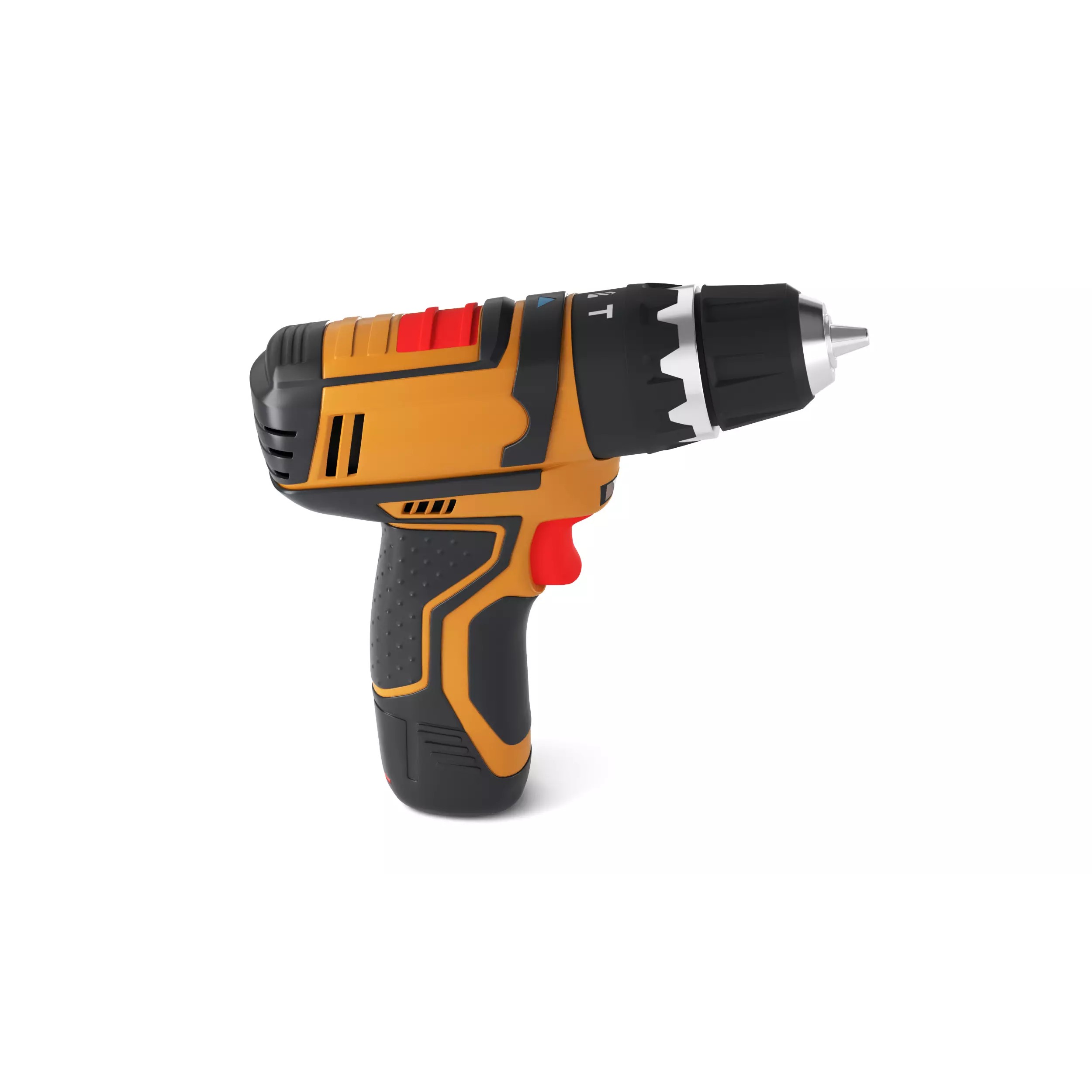 Cordless Power Drill - Game-Ready 3D Model - View 4