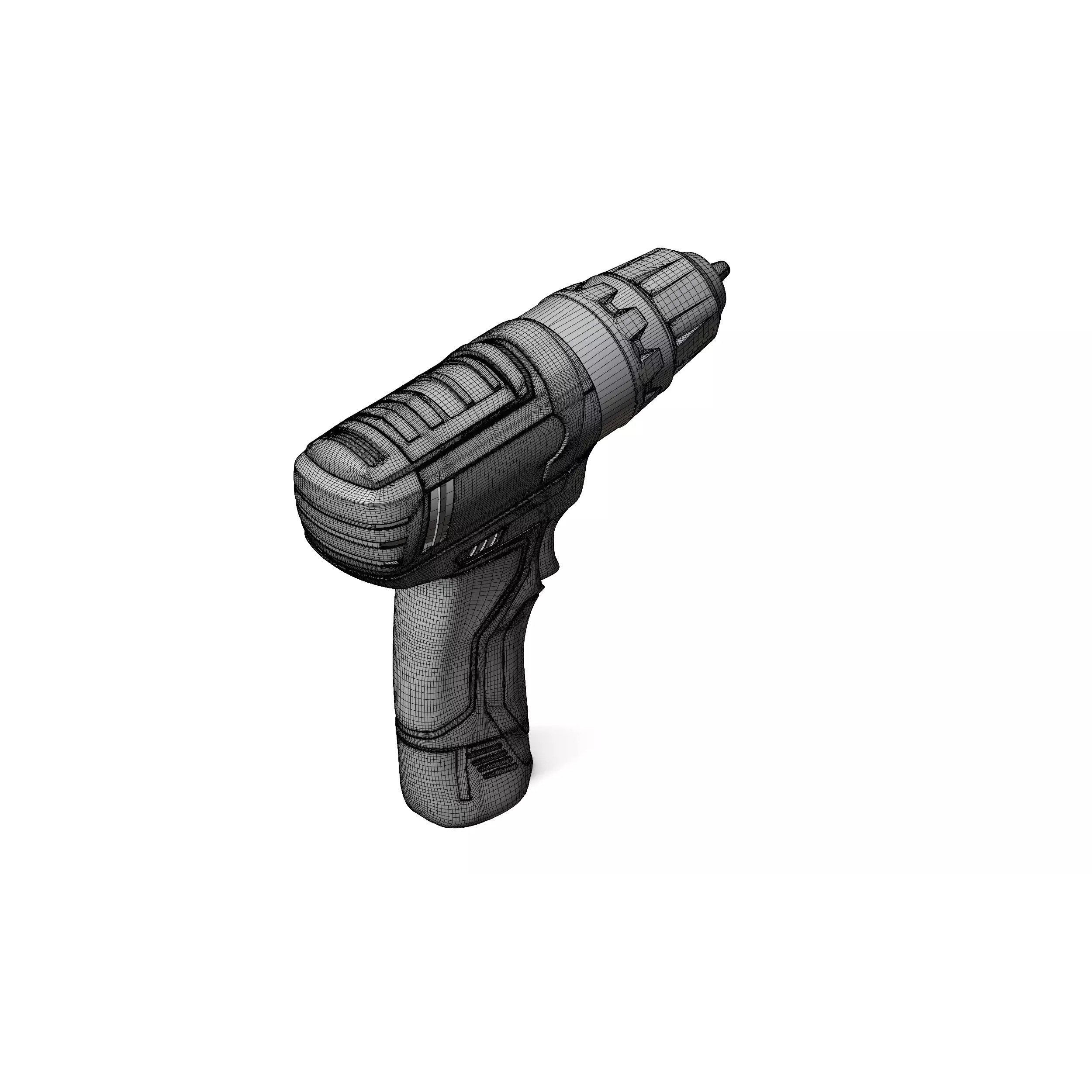 Cordless Power Drill - Game-Ready 3D Model - View 7