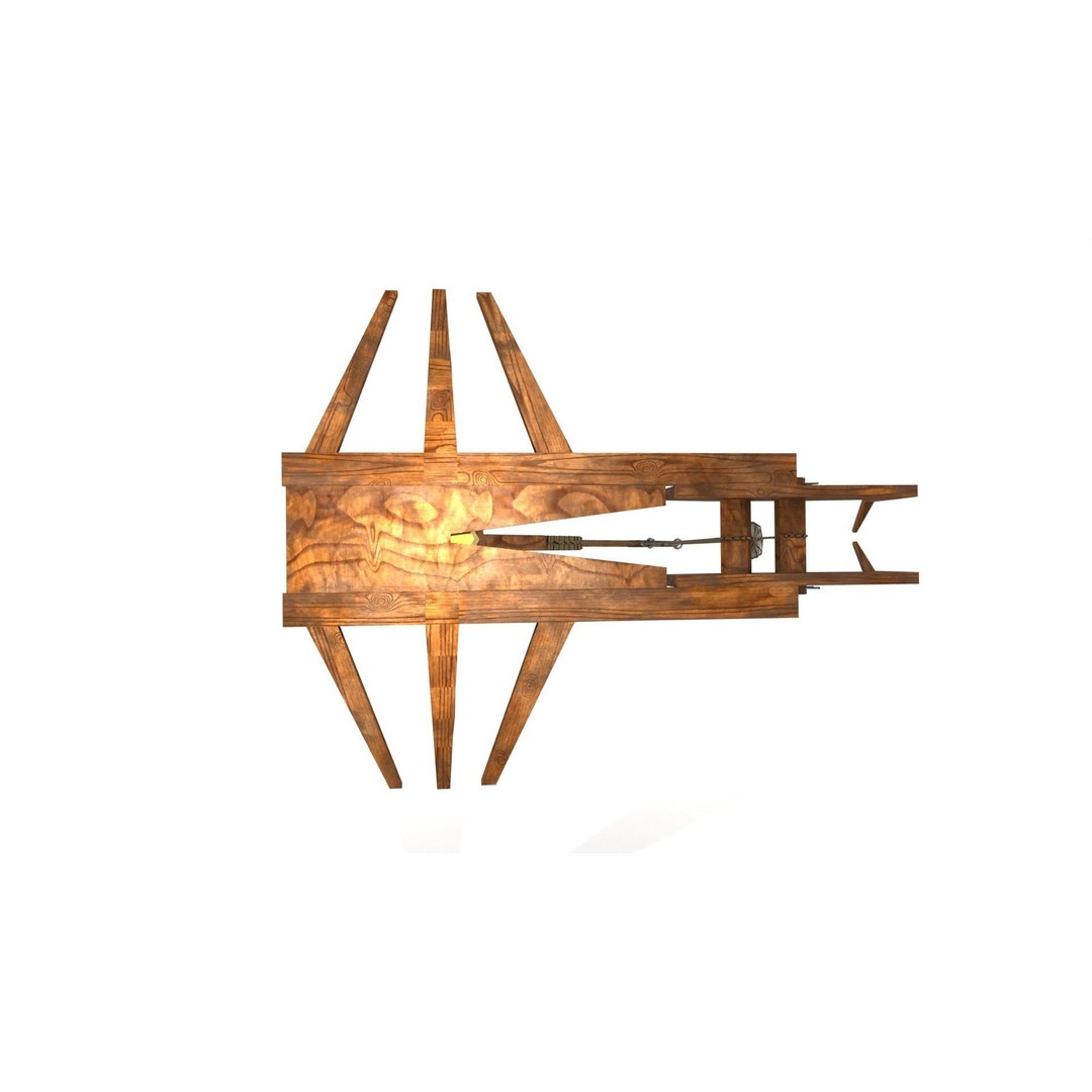 Trebuchet 3D Model – Low Poly with 4K Textures, Game Ready - View 8