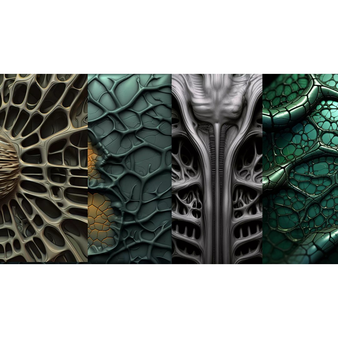 Beksinski Haunting Texture 3D Model – Biomechanical Alphas, ZBrush - View 2