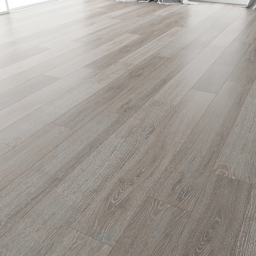Wood Floor 3D Model – High Quality Oak Textures, FBX, OBJ - View 3