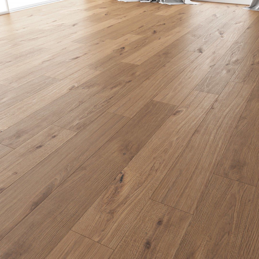 Wood Floor 3D Model – High Quality Oak Textures, FBX, OBJ - View 5