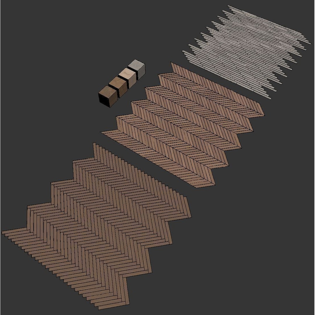 Wood Floor 3D Model – High Quality Oak Textures, FBX, OBJ - View 7