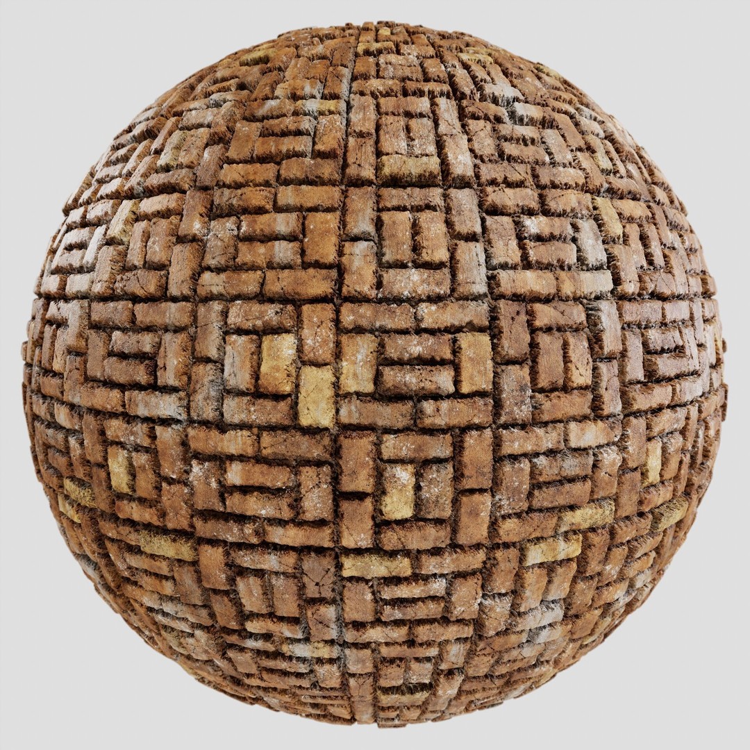 Brick Wall Texture Collection 3D Model – 8K PBR Textures, 9 Variations - View 19