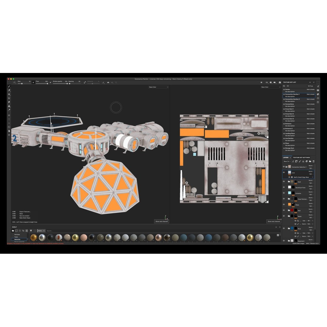 Mars Colony 3D Model – Low Poly Unreal Engine Asset, PBR Textures