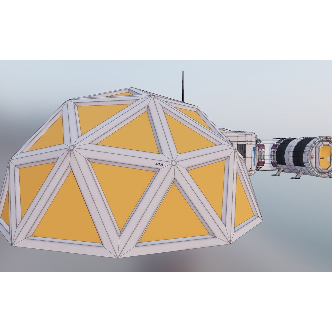 Mars Colony 3D Model – Low Poly Unreal Engine Asset, PBR Textures - View 14