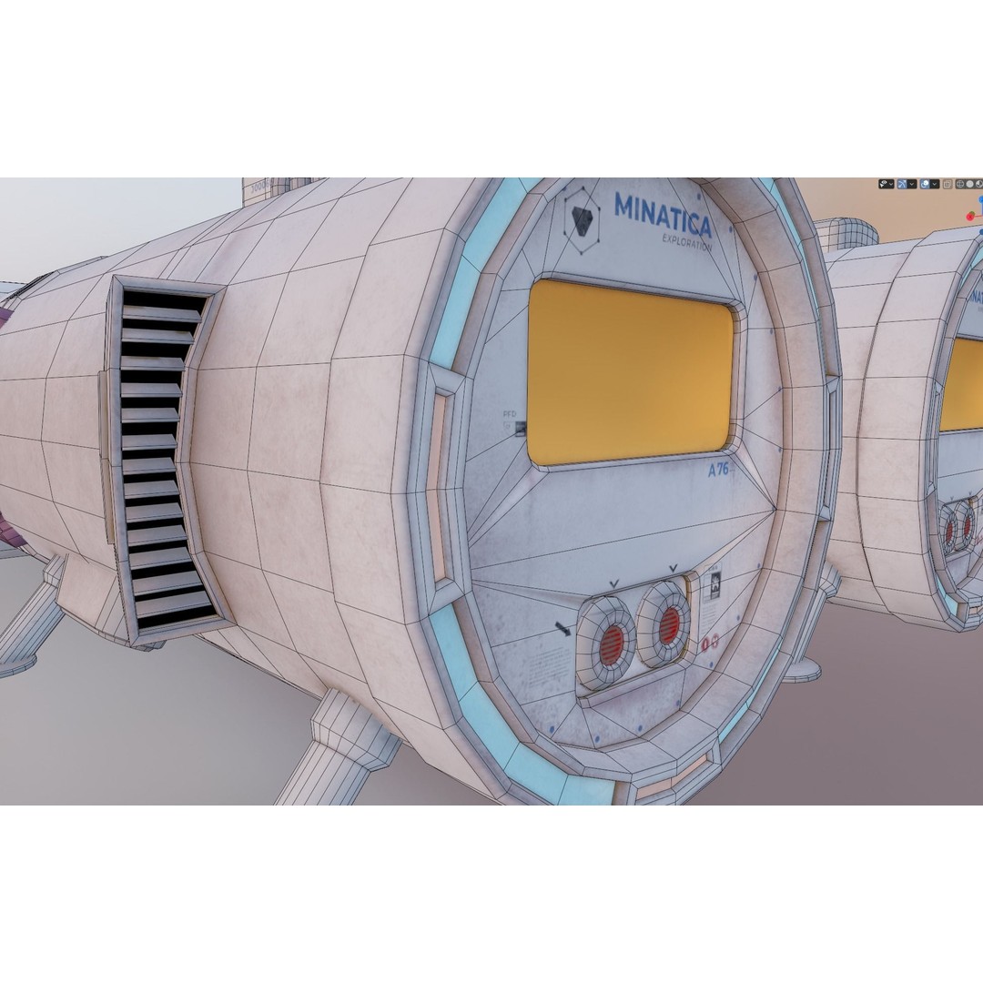 Mars Colony 3D Model – Low Poly Unreal Engine Asset, PBR Textures - View 18