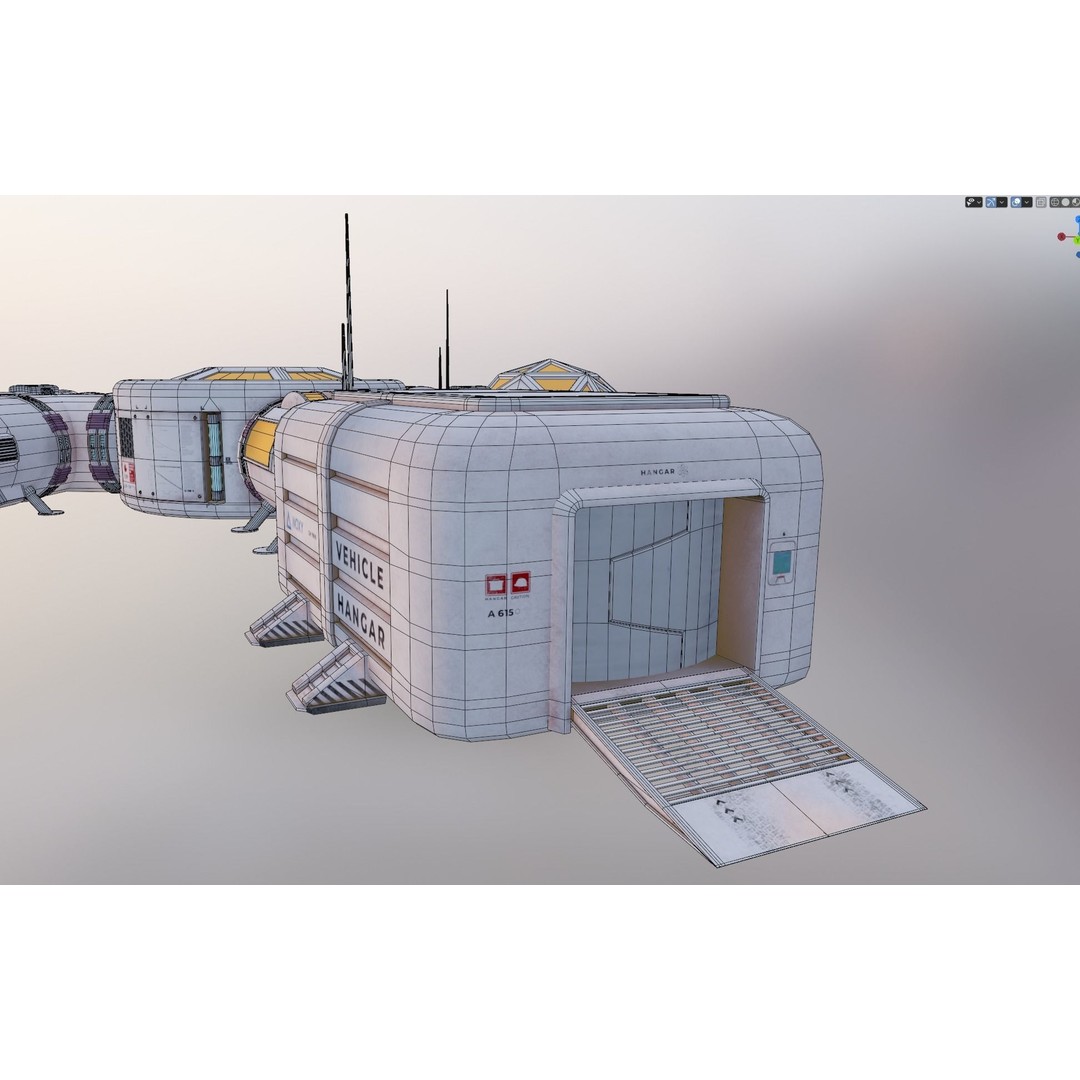 Mars Colony 3D Model – Low Poly Unreal Engine Asset, PBR Textures - View 20