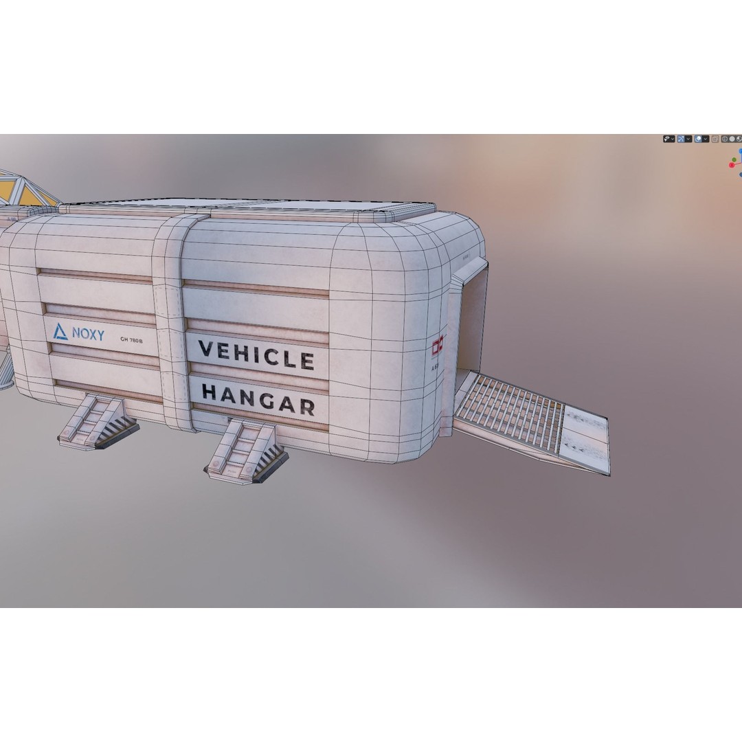 Mars Colony 3D Model – Low Poly Unreal Engine Asset, PBR Textures - View 21