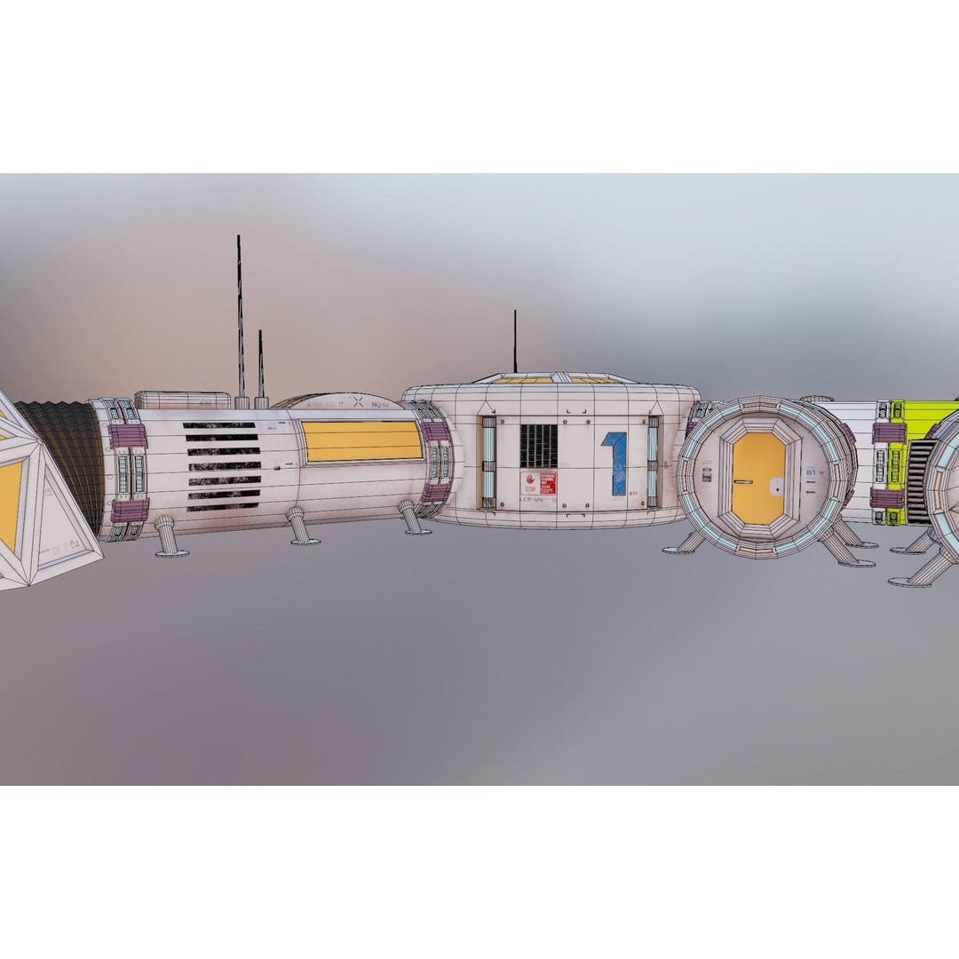 Mars Colony 3D Model – Low Poly Unreal Engine Asset, PBR Textures - View 25