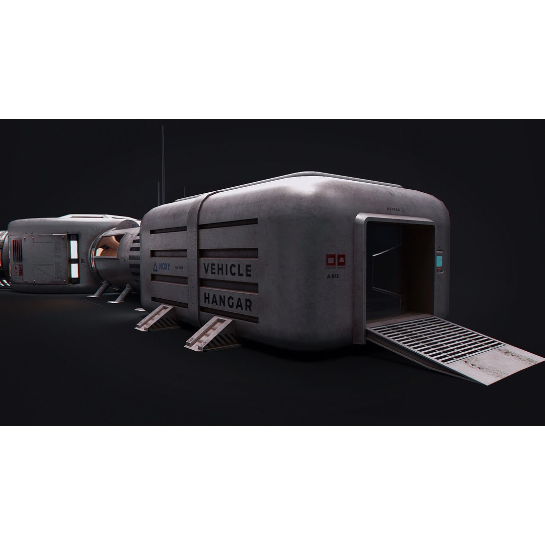 Mars Colony 3D Model – Low Poly Unreal Engine Asset, PBR Textures - View 26