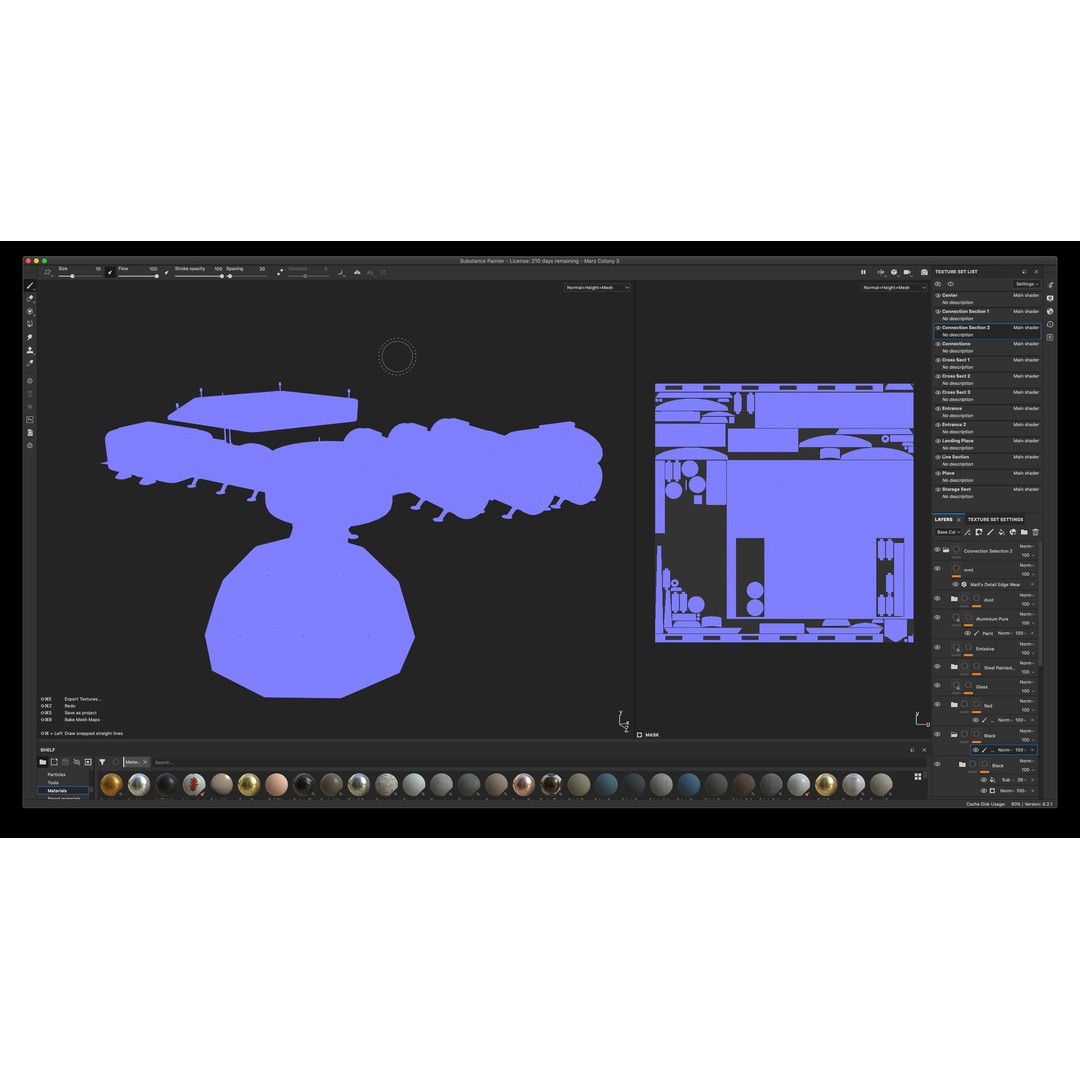Mars Colony 3D Model – Low Poly Unreal Engine Asset, PBR Textures - View 34