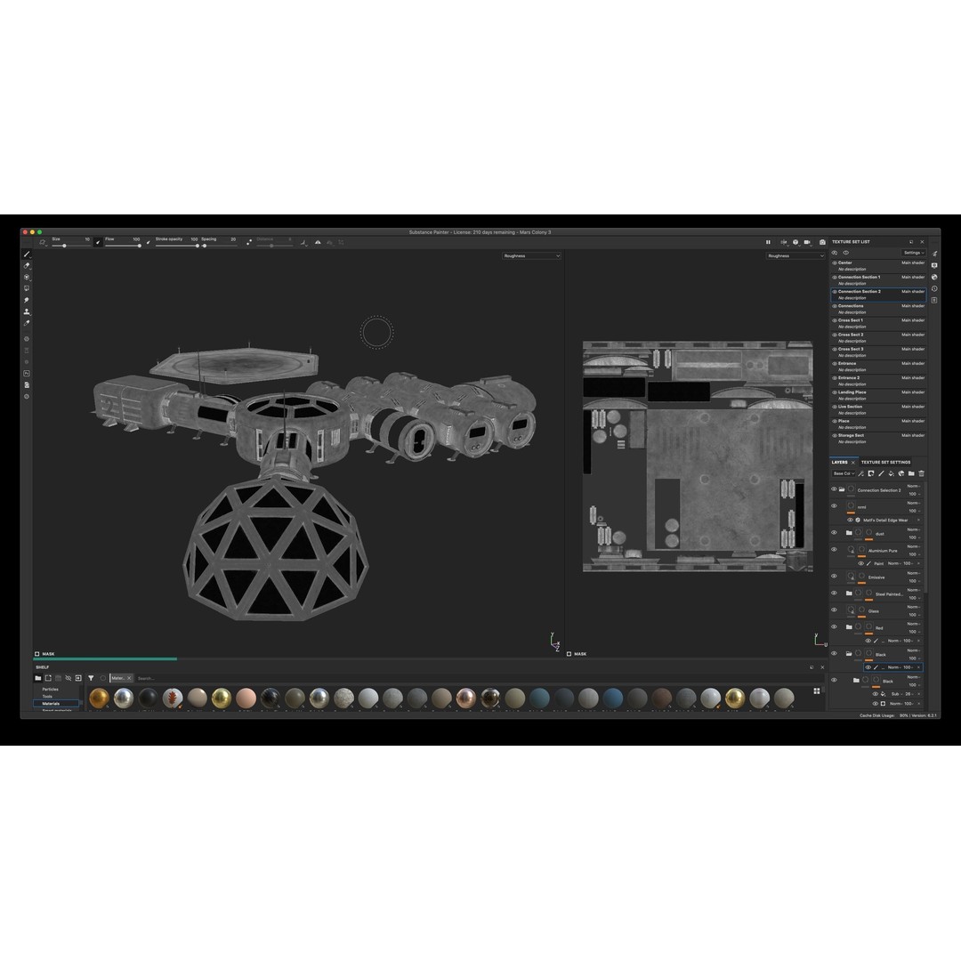 Mars Colony 3D Model – Low Poly Unreal Engine Asset, PBR Textures - View 36