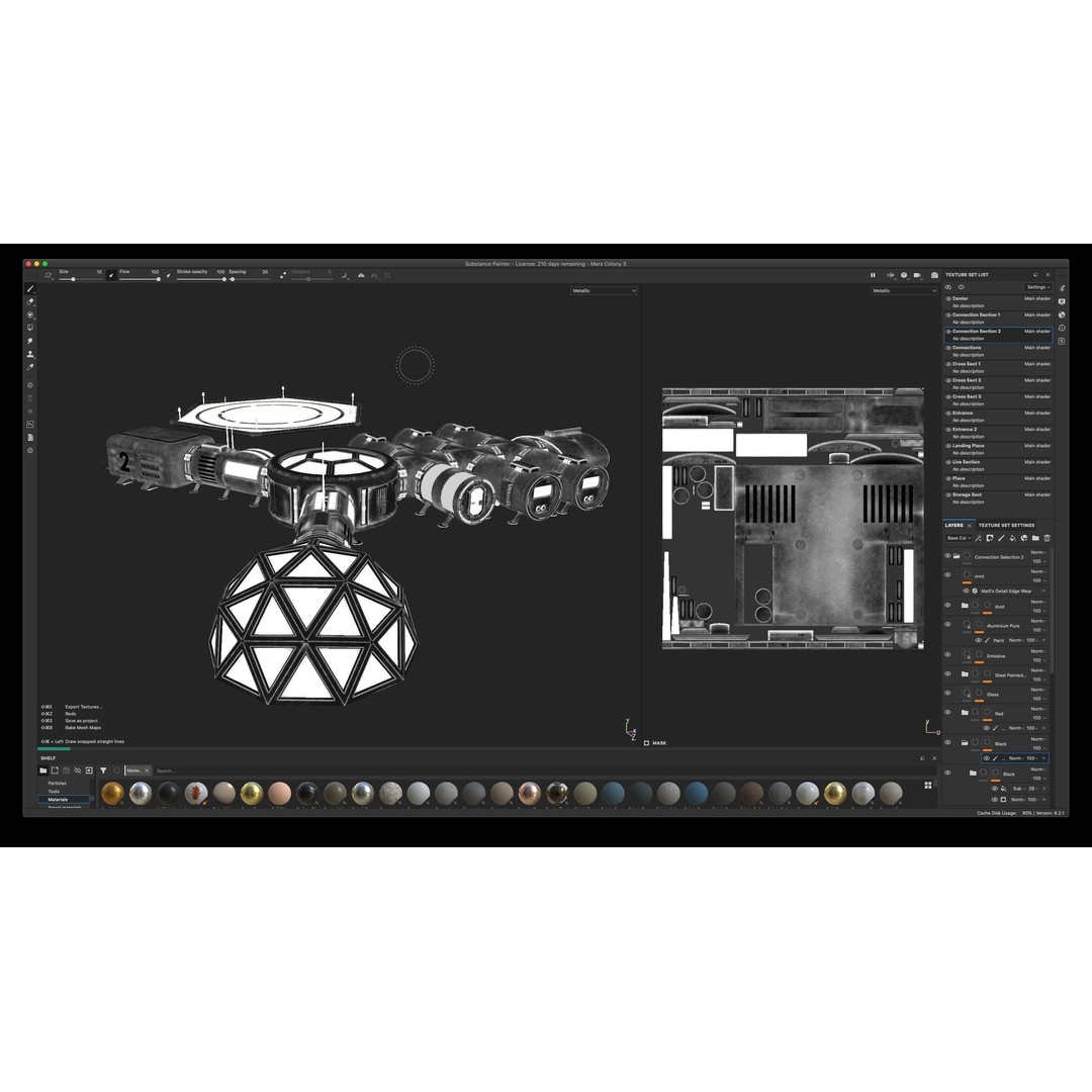 Mars Colony 3D Model – Low Poly Unreal Engine Asset, PBR Textures - View 37