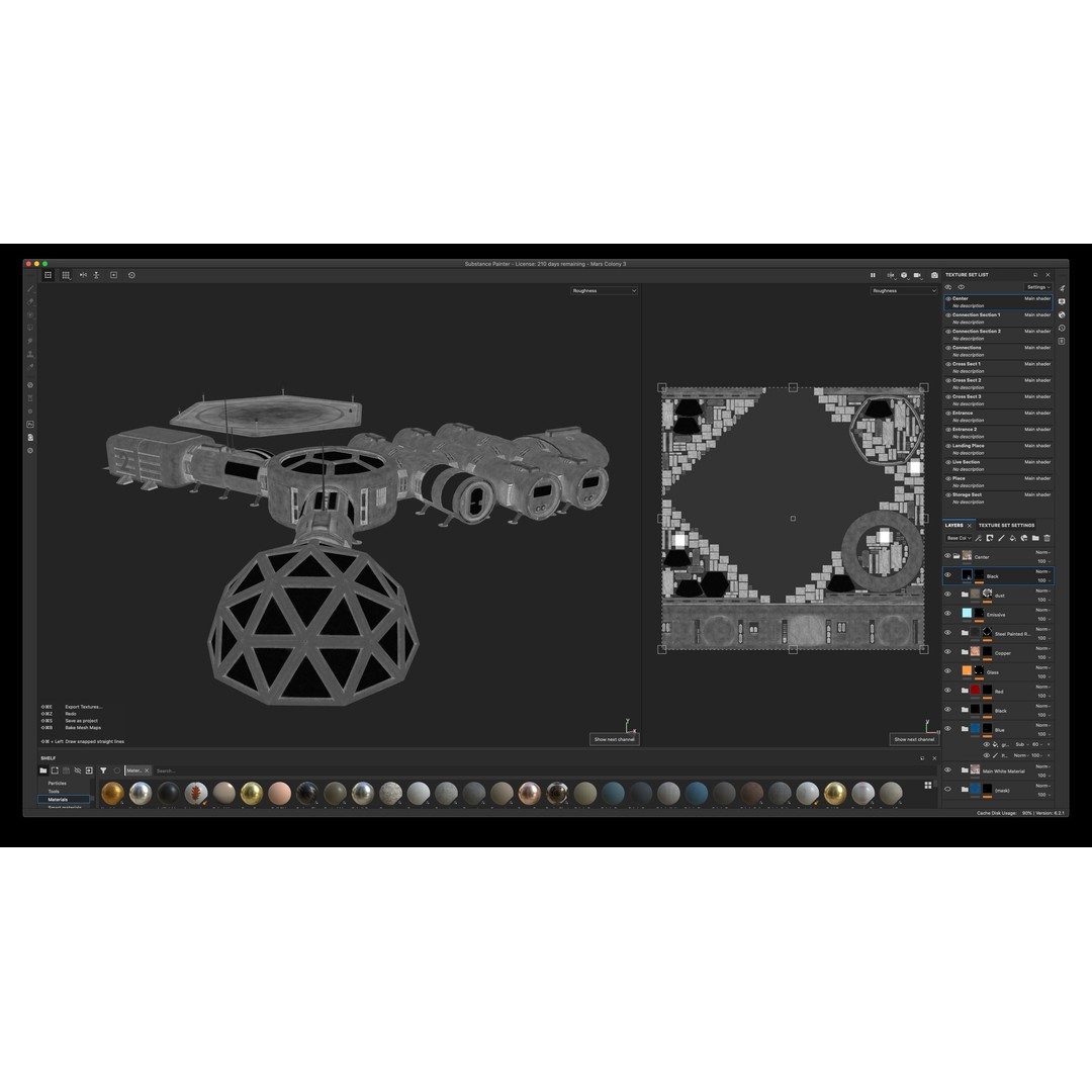 Mars Colony 3D Model – Low Poly Unreal Engine Asset, PBR Textures - View 39