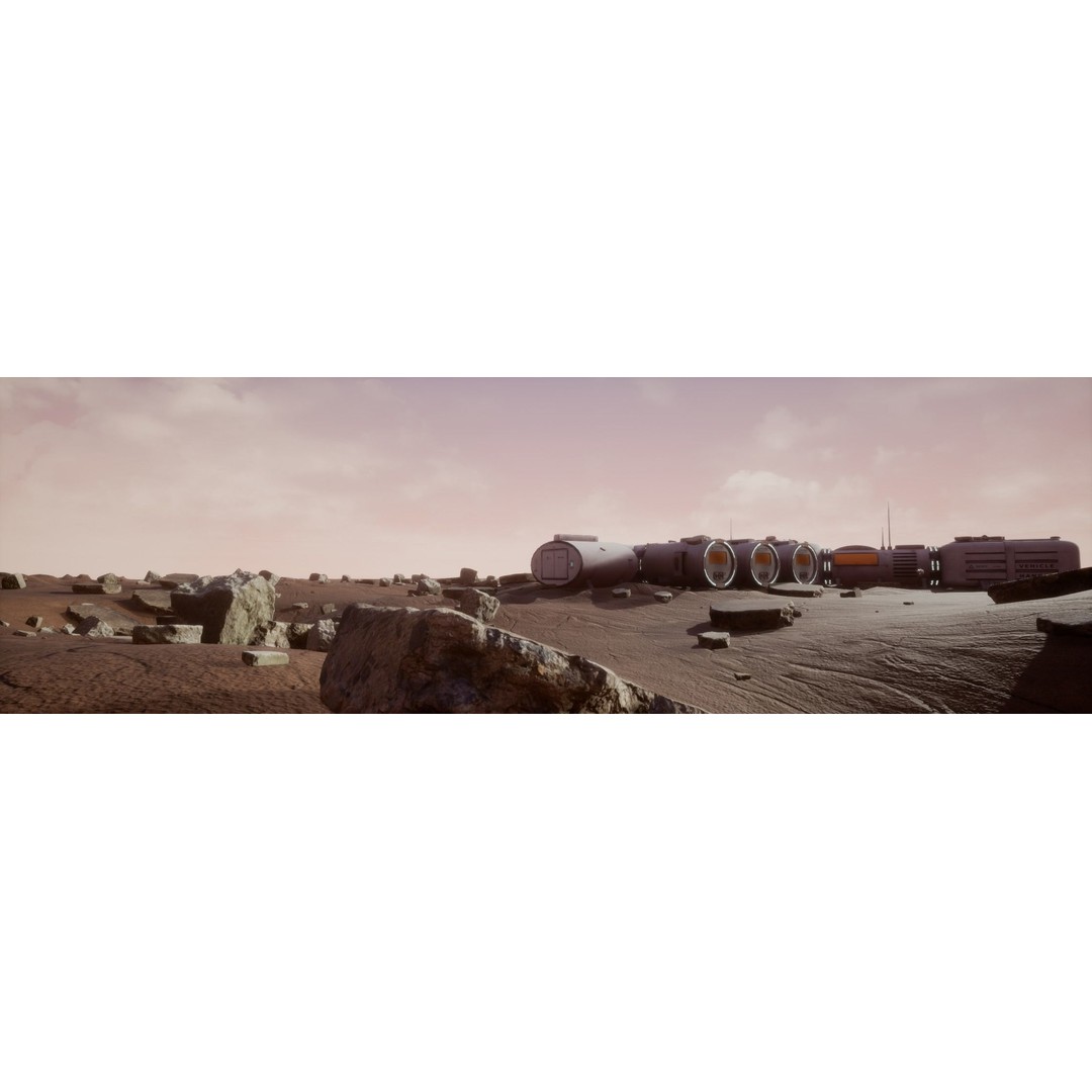 Mars Colony 3D Model – Low Poly Unreal Engine Asset, PBR Textures - View 4