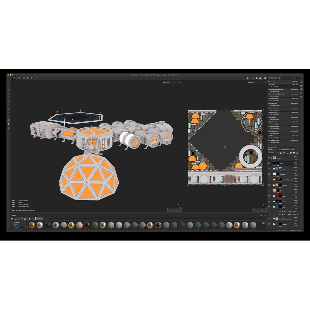 Mars Colony 3D Model – Low Poly Unreal Engine Asset, PBR Textures - View 40