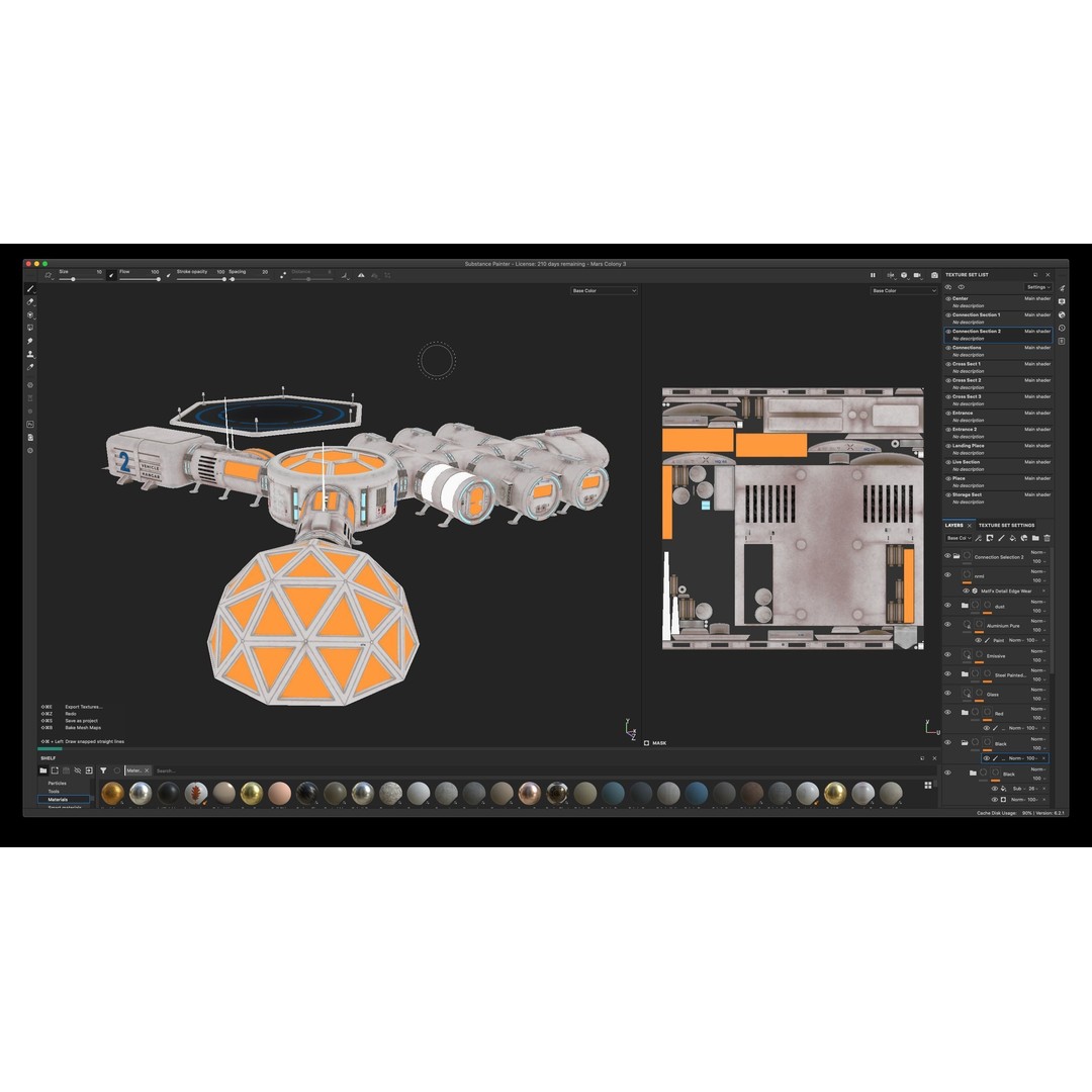 Mars Colony 3D Model – Low Poly Unreal Engine Asset, PBR Textures - View 41