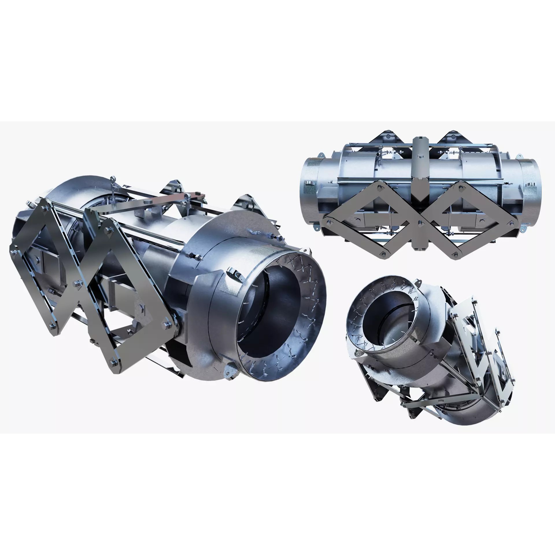 Heavy-Duty Pipeline Expansion Bellows - 3D Model - View 2