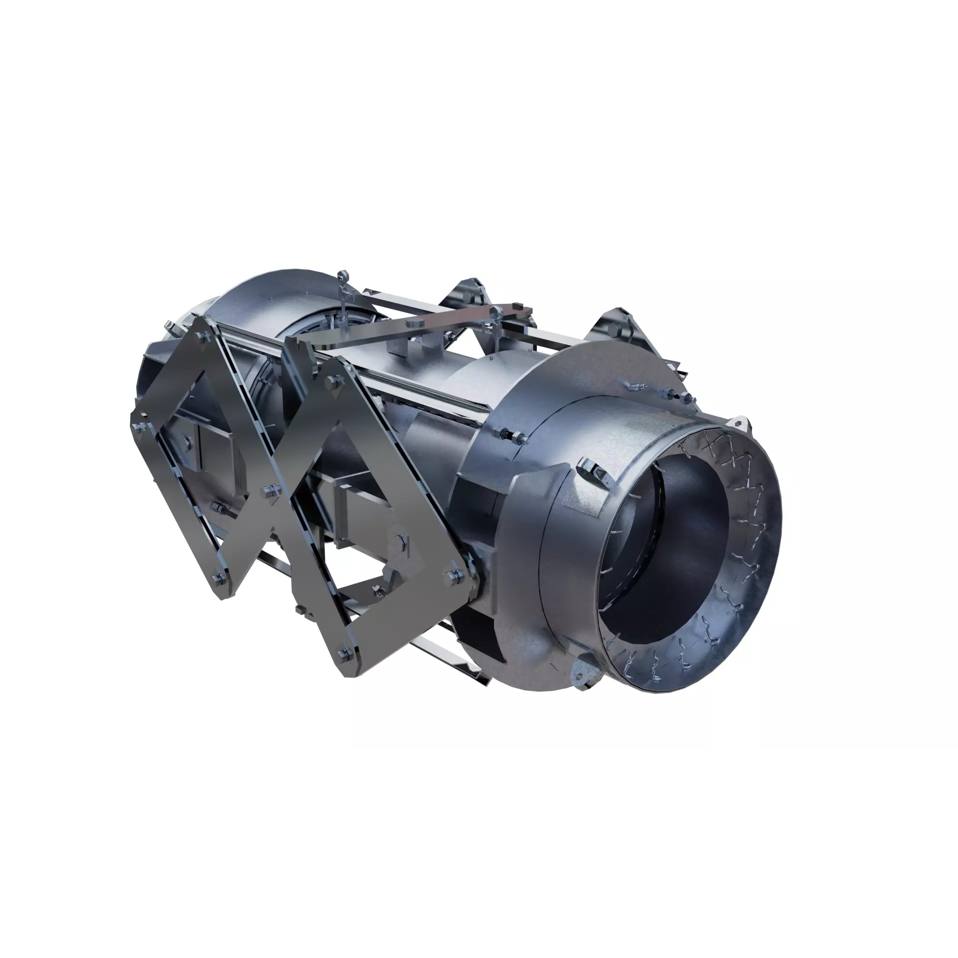 Heavy-Duty Pipeline Expansion Bellows - 3D Model - View 3