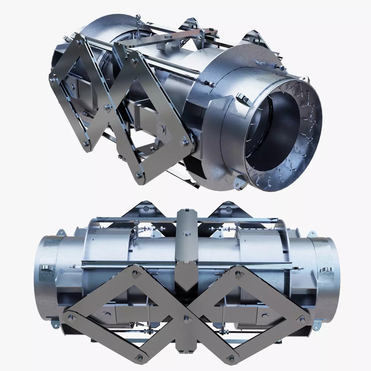 Heavy-Duty Pipeline Expansion Bellows - 3D Model - View 4