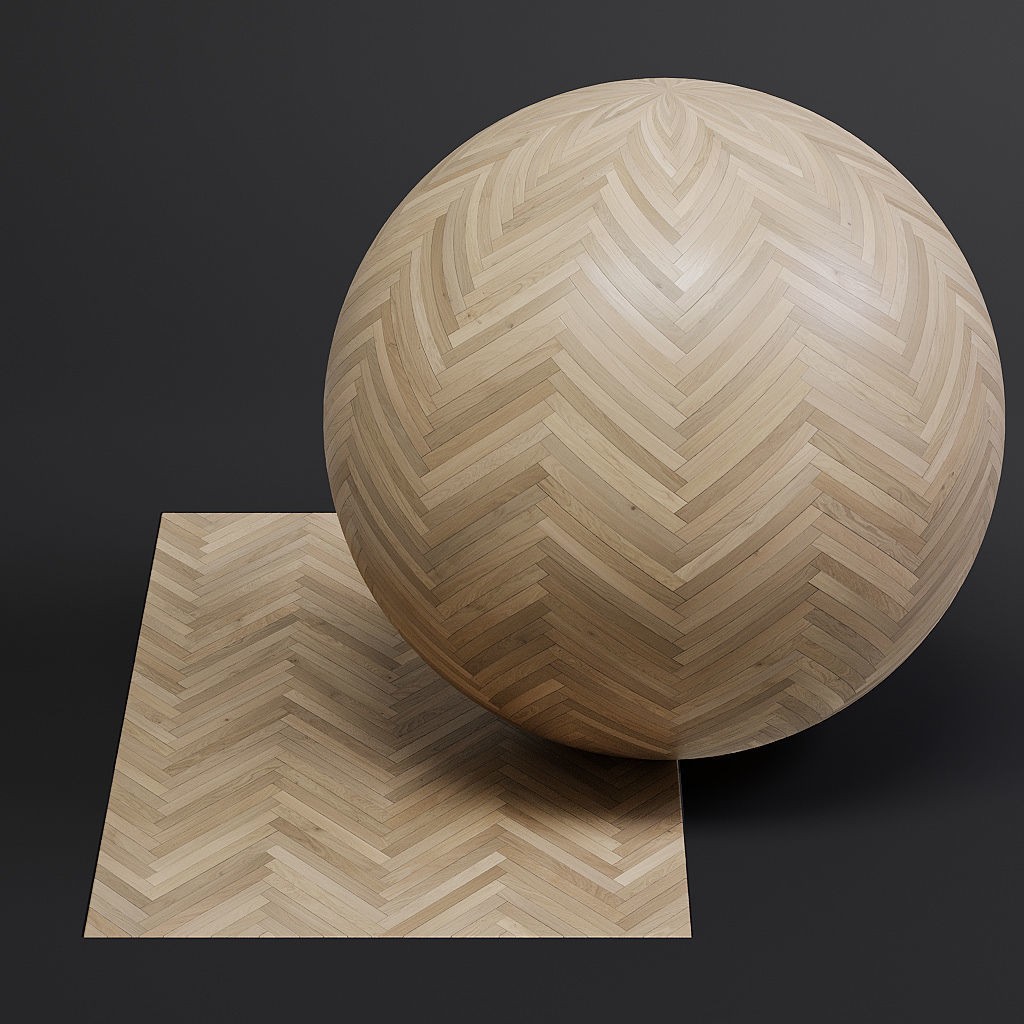 Herringbone Parquet 3D Model – 8K Seamless PBR Textures, Game Ready - View 15