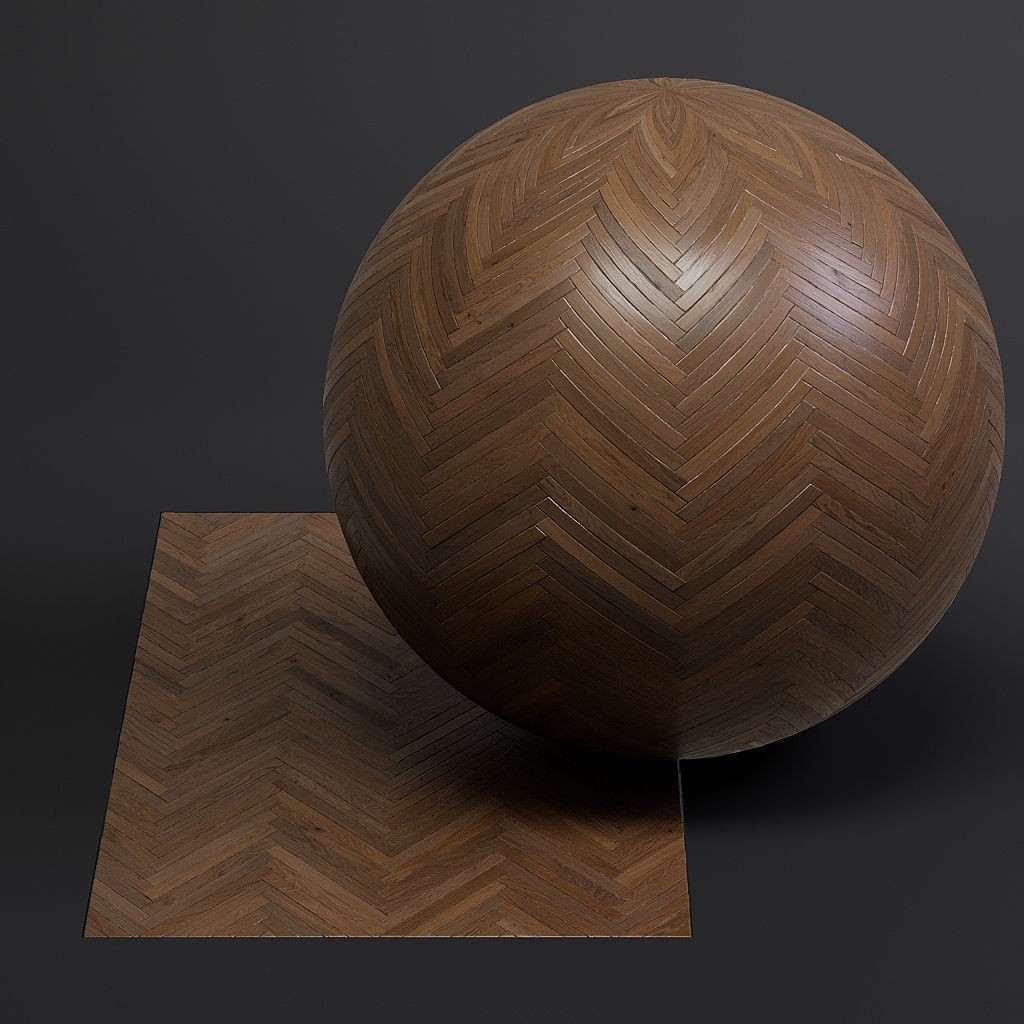Herringbone Parquet 3D Model – 8K Seamless PBR Textures, Game Ready - View 19