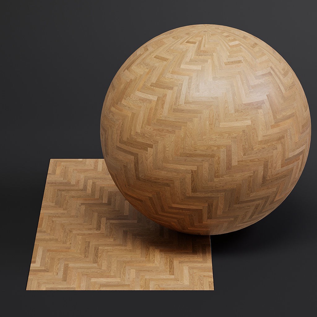 Herringbone Parquet 3D Model – 8K Seamless PBR Textures, Game Ready - View 23