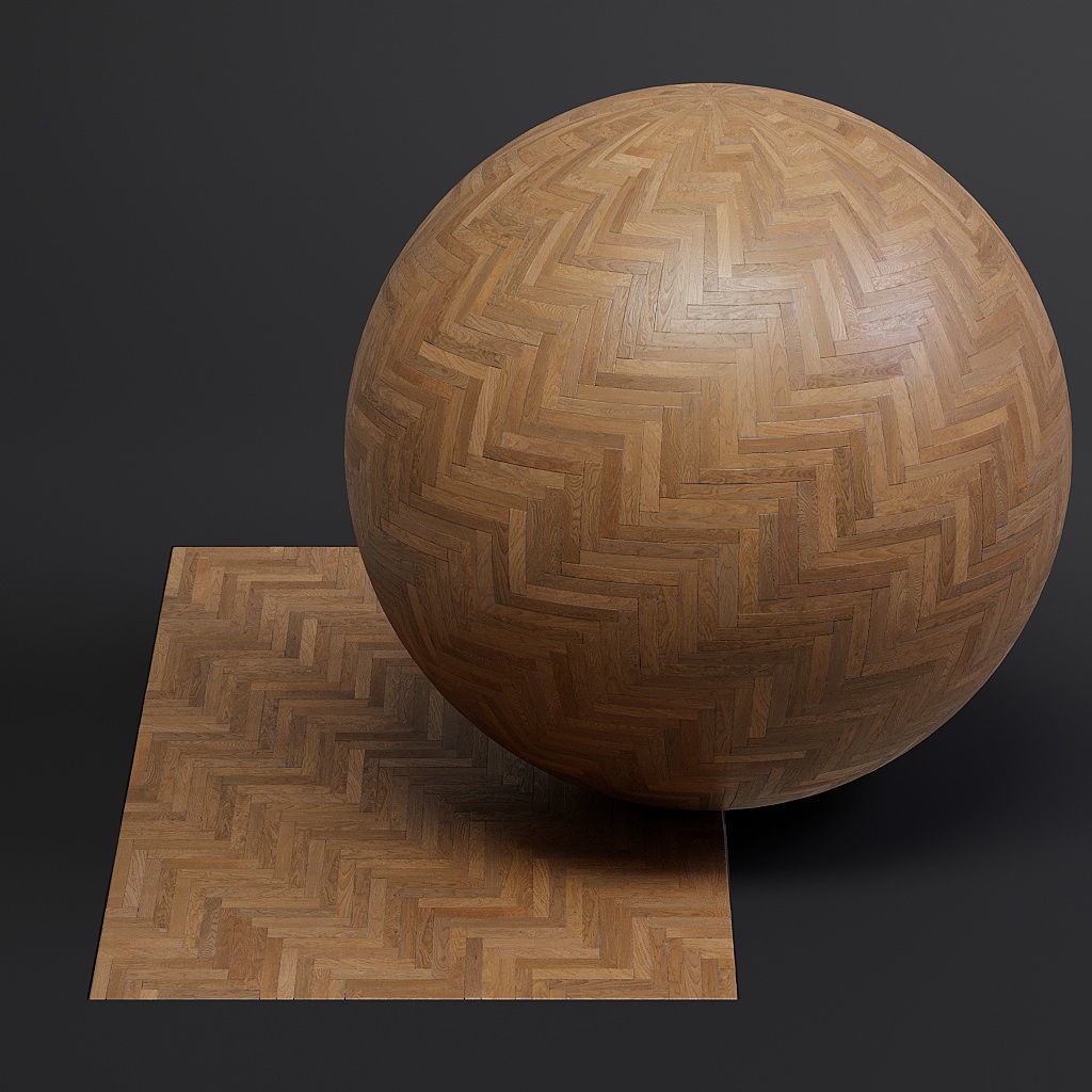 Herringbone Parquet 3D Model – 8K Seamless PBR Textures, Game Ready - View 27