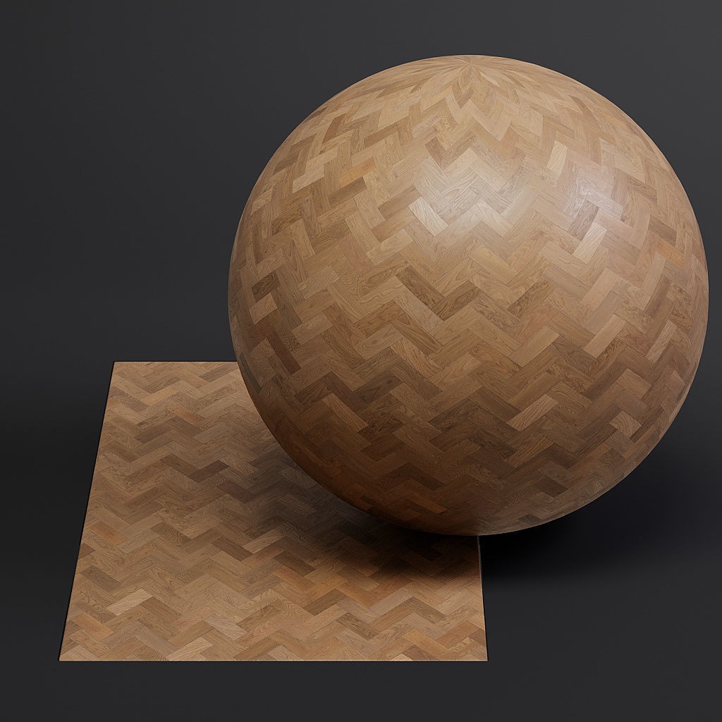Herringbone Parquet 3D Model – 8K Seamless PBR Textures, Game Ready - View 37